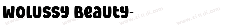 Wolussy Beauty字体转换